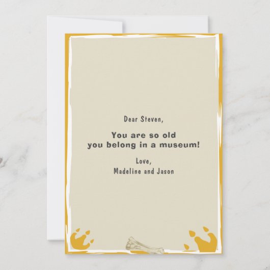 Funny Old Age Dinosaur Verjaardag Kaart (Achterkant)