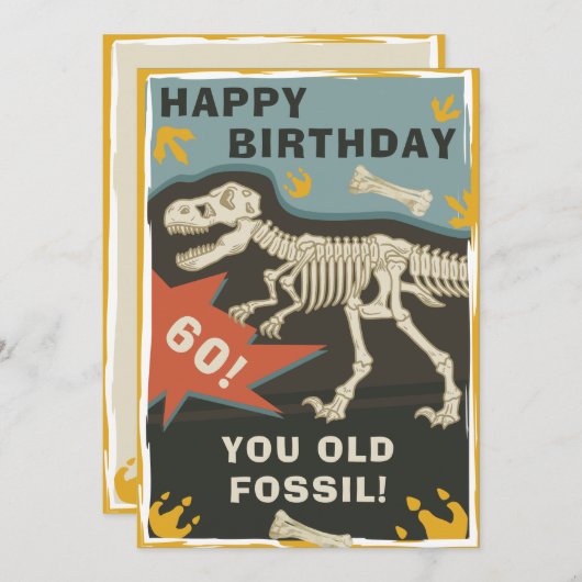 Funny Old Age Dinosaur Verjaardag Kaart (Voorkant / Achterkant)