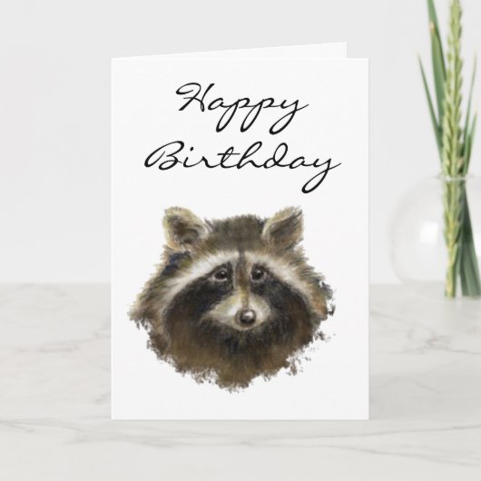 Funny, Old Age, Humor, Birthday Raccoon Kaart (Voorkant)
