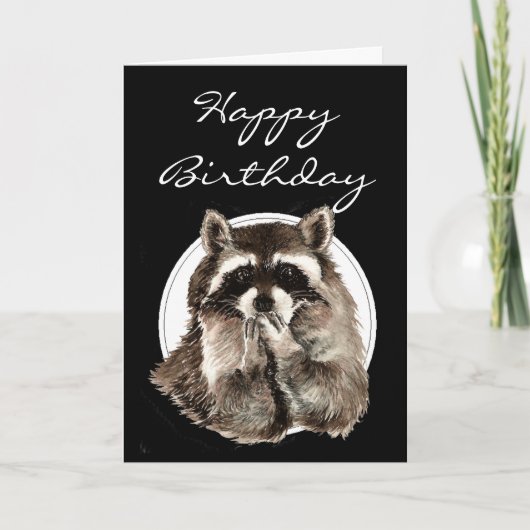 Funny, Old Age, Humor, Birthday Raccoon Kaart (Voorkant)