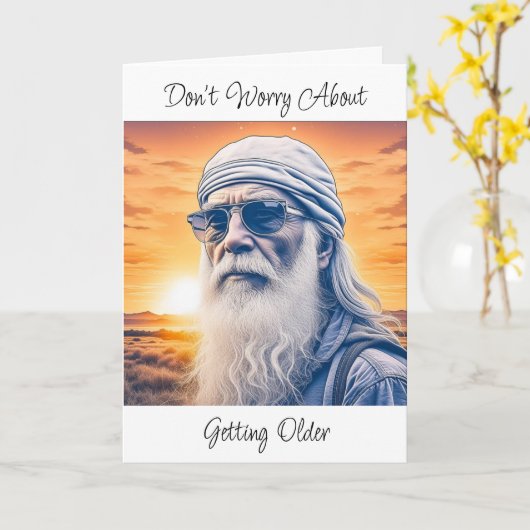 Funny Old Age Humor Verjaardag Kaart (Gele Bloem)