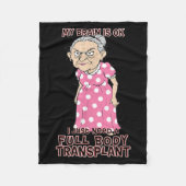 Funny Old Age Lady Needs New Body Transplant Sarca Fleece Deken (Voorkant)