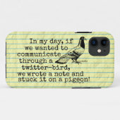Funny Old Age Twitter Bird Pigeon Case-Mate iPhone Case (Achterkant (horizontaal))