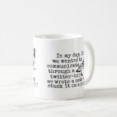 Funny Old Age Twitter Bird Pigeon Koffiemok (Voorkant rechts)