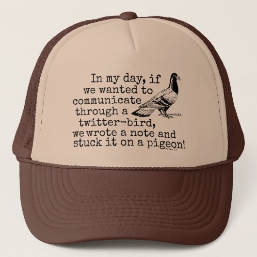 Funny Old Age Twitter Bird Pigeon Trucker Pet (Voorkant)