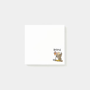 Funny Old Buzzard die Golf in ruste speelt Cartoon Post-it® Notes