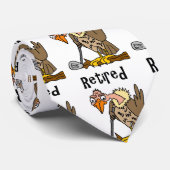 Funny Old Buzzard die Golf in ruste speelt Cartoon Stropdas (Opgerold)