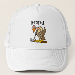 Funny Old Buzzard die Golf in ruste speelt Cartoon Trucker Pet