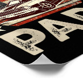 Funny Old Car Clic American Us Flag Mens Dad Papa  Poster (Hoek)