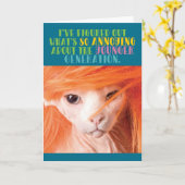Funny Old Cat Annoying Younger Generation Kaart (Gele Bloem)