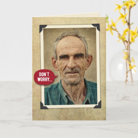 Funny  Old Cowboys Birthday Kaart (Gele Bloem)