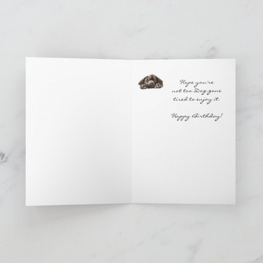 Funny Old Dog Birthday, Labrador Retriever Kaart (Binnen)
