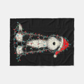 Funny Old English Sheepdog Christmas Graphics Dog  Fleece Deken (Voorkant (Horizontaal))