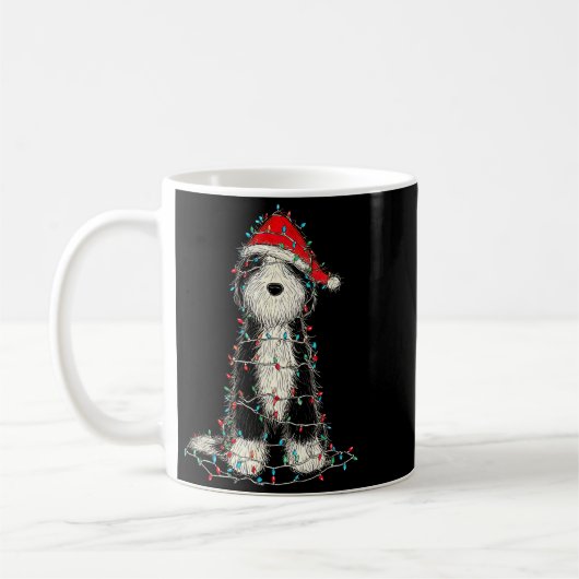 Funny Old English Sheepdog Christmas Graphics Dog  Koffiemok (Links)