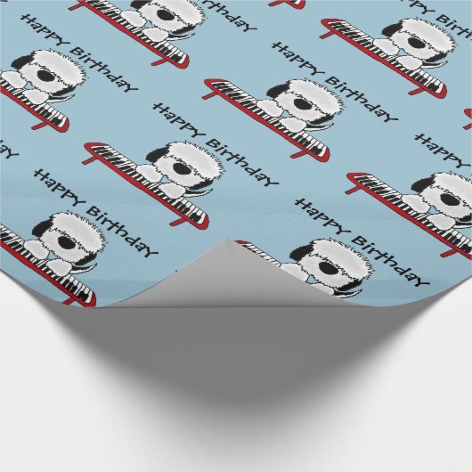 Funny Old English Sheepdog-speltoetsenbord Cadeaupapier (Hoek)