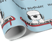 Funny Old English Sheepdog-speltoetsenbord Cadeaupapier (Rol Hoek)