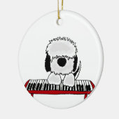 Funny Old English Sheepdog-speltoetsenbord Keramisch Ornament (Links)