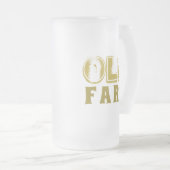 Funny Old Fart Birthday Gold Typografie Matglas Bierpul (Voorkant rechts)