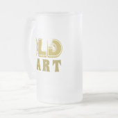 Funny Old Fart Birthday Gold Typografie Matglas Bierpul (Voorkant links)