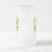 Funny Old Fart Birthday Gold Typografie Matglas Bierpul (Center)