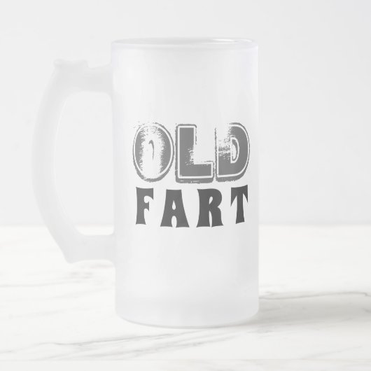 Funny Old Fart Birthday Typografie Matglas Bierpul (Links)