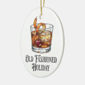 Funny Old Fashion Holiday Cocktail Christmas  Keramisch Ornament (Links)