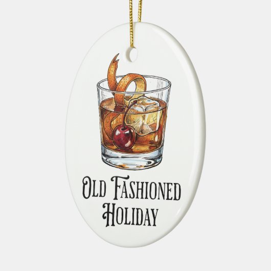 Funny Old Fashion Holiday Cocktail Christmas  Keramisch Ornament (Links)