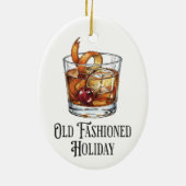 Funny Old Fashion Holiday Cocktail Christmas  Keramisch Ornament (Achterkant)