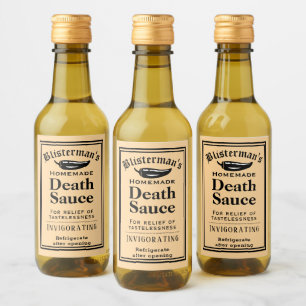 Funny Old Fashioned Homemade Hot Sauce Chili Wijn Etiket