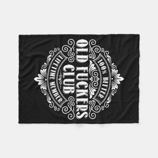 Funny Old Forers Club 100% Bitter Lifetime Member  Fleece Deken (Voorkant (Horizontaal))