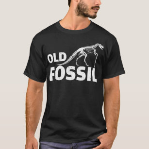 Funny Old Fossil in ruste Archeoloog Dinosaur Lov T-shirt
