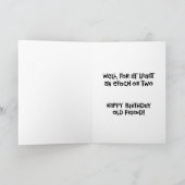 Funny Old Friend Birthday Kaart (Binnen)
