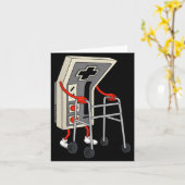 Funny Old Gamer Gaming Retro 80s 90s Video Game Ol Kaart (Gele Bloem)