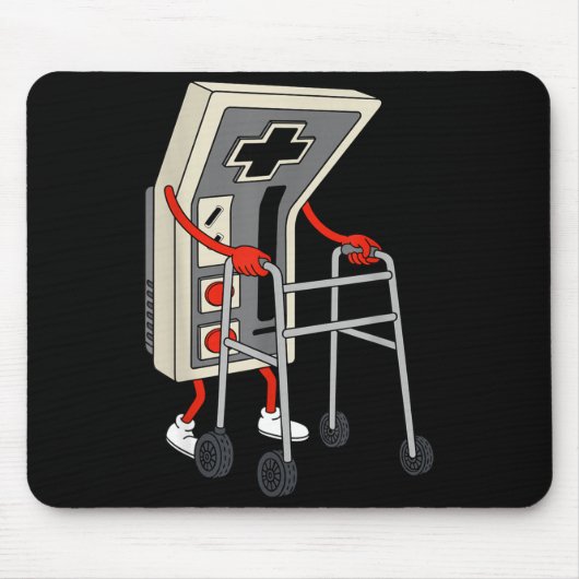 Funny Old Gamer Gaming Retro 80s 90s Video Game Ol Muismat (Voorkant)