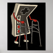 Funny Old Gamer Gaming Retro 80s 90s Video Game Ol Poster (Voorkant)
