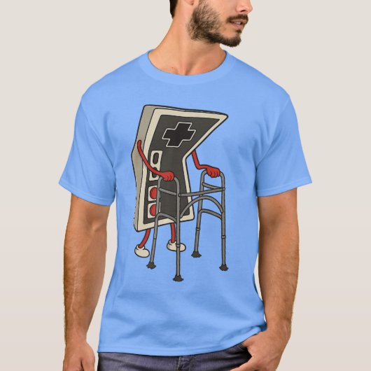 Funny Old Gamer Gaming Retro 80s 90s Video Game Ol T-shirt (Voorkant)