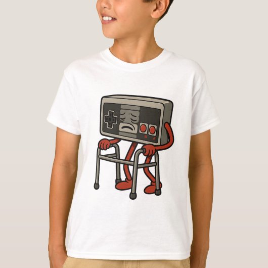 Funny Old Gamer Gaming Retro 80s 90s Video Game Ol T-shirt (Voorkant)