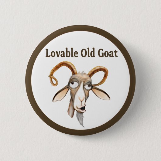 Funny Old Goat Ronde Button 5,7 Cm (Voorkant)