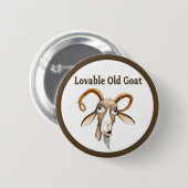 Funny Old Goat Ronde Button 5,7 Cm (Voorkant /achterkant)