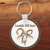 Funny Old Goat Sleutelhanger (Voorkant)