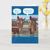 Funny Old Horses - Tijd voor de Glue Factory Kaart (Gele Bloem)