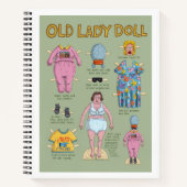 Funny Old Lady Paper Doll Notitieboek (Voorkant)