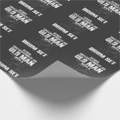 Funny Old Man Drum set Drummer Mannen Drumming Cadeaupapier (Hoek)