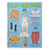 FUNNY Old MAN Paper Doll. Notitieboek (Voorkant)