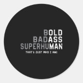 Funny Old Man Saying Gag Gift Fathers Day Birthday Ronde Sticker (Voorkant)