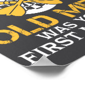 Funny Old Men Who Loves Darting  Poster (Hoek)