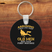 Funny Old Men Who Loves Scuba Diving  Sleutelhanger (Voorkant)