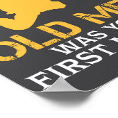 Funny Old Men Who Loves Skydiving  Poster (Hoek)