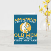 Funny Old Men Who Loves Tennis  Kaart (Gele Bloem)