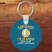 Funny Old Men Who Loves Tennis  Sleutelhanger (Voorkant)